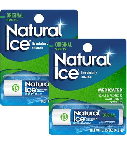 Amazon.com : Mentholatum Natural Ice Lip Balm Original SPF 15 1